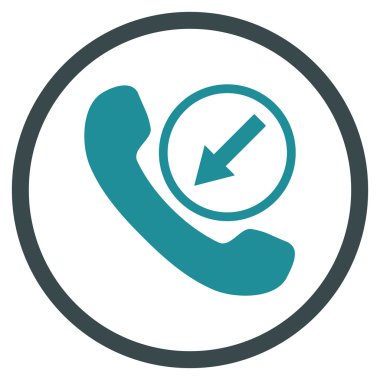 Gelen Çağrı Düz Yuvarlak Vektör Simgesi