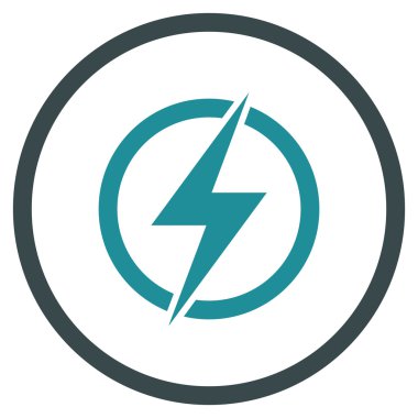 Elektrik Düz Yuvarlak Vektör Simgesi