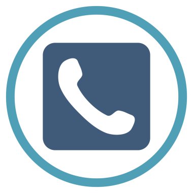Telefon Düz Yuvarlak Vektör Simgesi