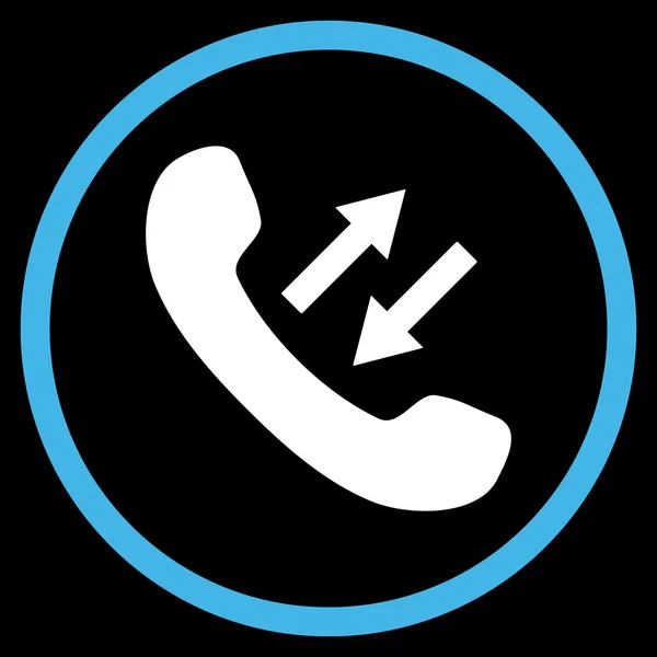 Telefone Falando Flat Rounded Vector Icon — Vetor de Stock