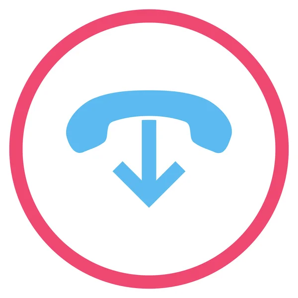 Telefon închide plat rotund Vector Icon — Vector de stoc