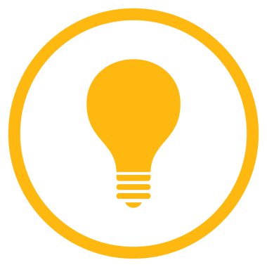 Ampul Düz Yuvarlak Vektör Simgesi