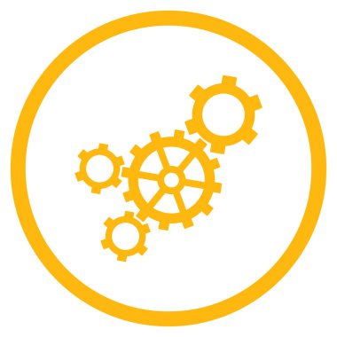 Mekanizma Düz Yuvarlak Vektör Simgesi