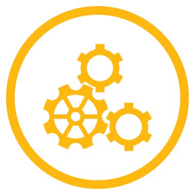 Vites düz yuvarlak vektör simgesi