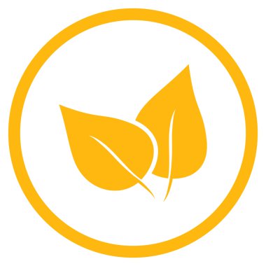 Flora Bitki Düz Yuvarlak Vektör Simgesi