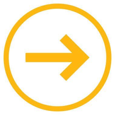 Sağ Ok Düz Yuvarlak Vektör Simgesi