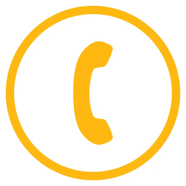 Telefon-Empfänger flache abgerundete Vektorsymbol — Stockvektor