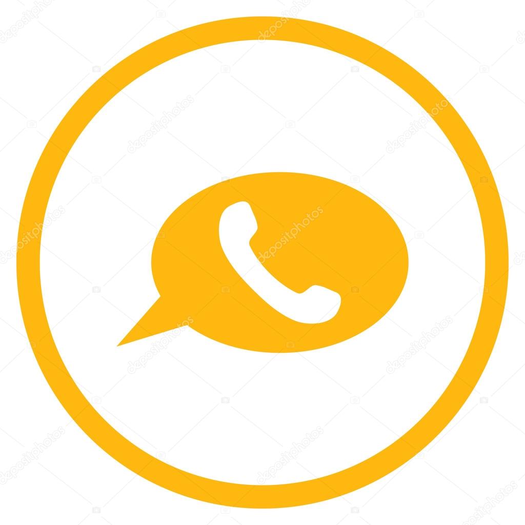 Phone Message Flat Rounded Vector Icon