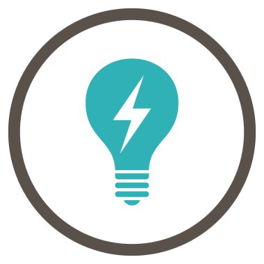 Elektrik AmpulÜ Düz Vektör Yuvarlak Simge