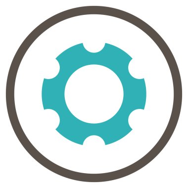 Vites düz vektör yuvarlak simge