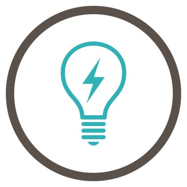 Elektrik AmpulÜ Düz Vektör Yuvarlak Simge