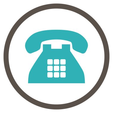 Ton Telefon Düz Vektör Yuvarlak Simge