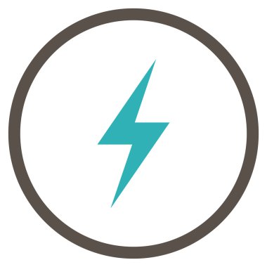 Elektrik düz vektör yuvarlak simge