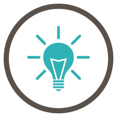 Elektrik Işık Düz Vektör Yuvarlak Simge