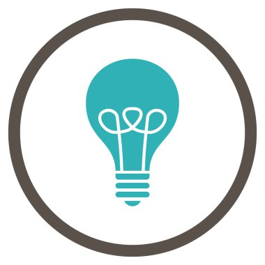 Lamba ampul düz vektör yuvarlak simge