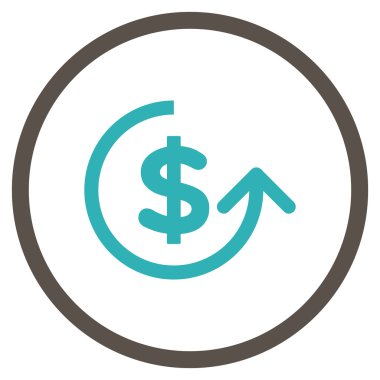 Simgesi ters ibraz düz vektör yuvarlak