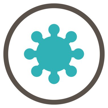 Vites düz vektör yuvarlak simge