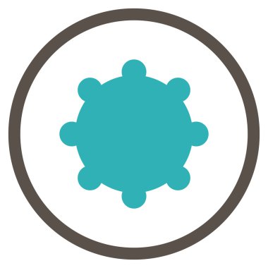 Vites düz vektör yuvarlak simge