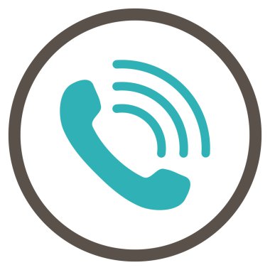 Telefon görüşmesi düz vektör yuvarlak simge
