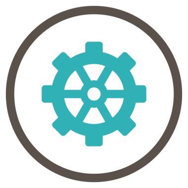 Vites düz vektör yuvarlak simge