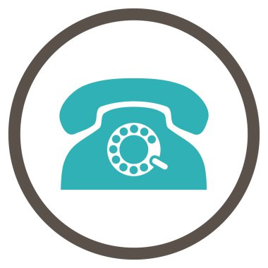 Darbe Telefon Düz Vektör Yuvarlak Simge