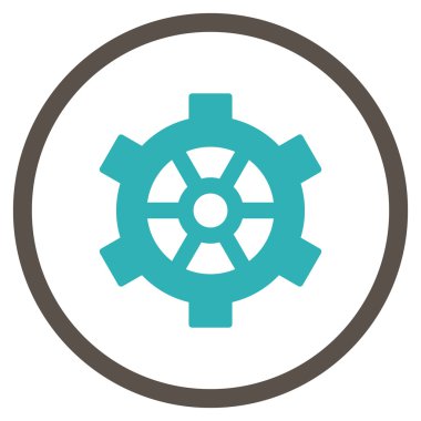 Vites düz vektör yuvarlak simge