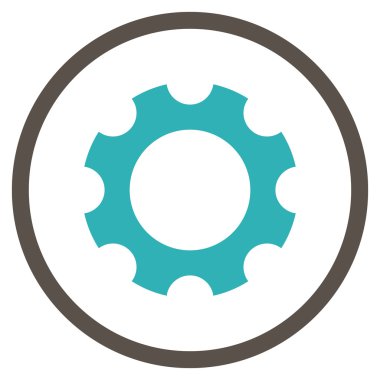 Vites düz vektör yuvarlak simge