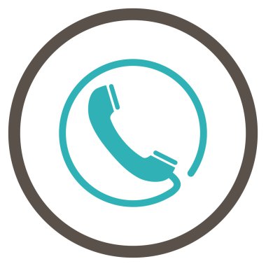 Telefon düz vektör yuvarlak simge