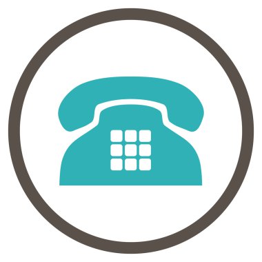 Ton Telefon Düz Vektör Yuvarlak Simge