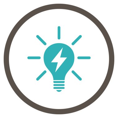 Elektrik AmpulÜ Düz Vektör Yuvarlak Simge