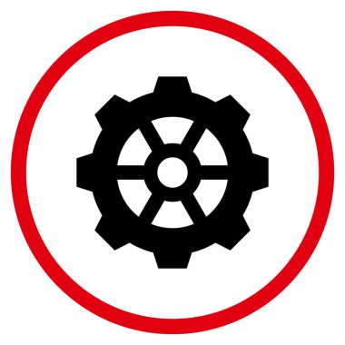 Vites düz vektör yuvarlak simge