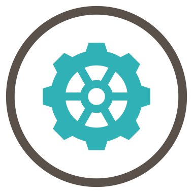 Vites düz vektör yuvarlak simge