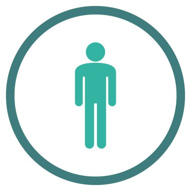 Gentleman Flat Vektör Yuvarlak Simge