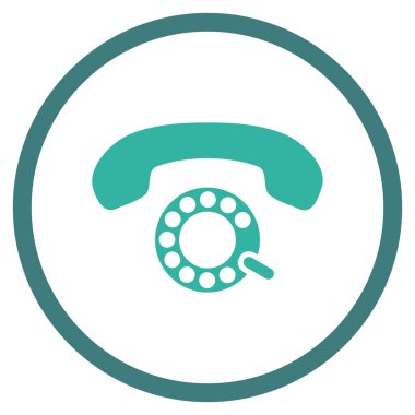 Darbeli aramayı düz vektör yuvarlak simge