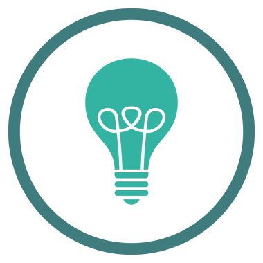 Lamba ampul düz vektör yuvarlak simge