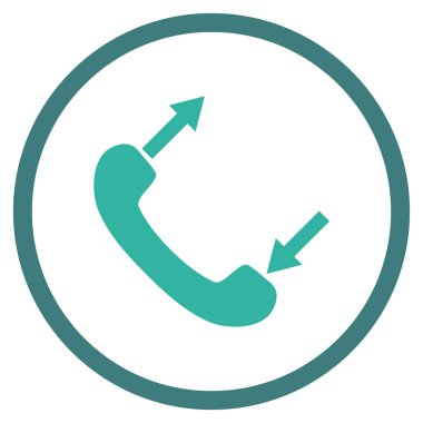 Telefon Konuşma Düz Vektör Yuvarlak Simge