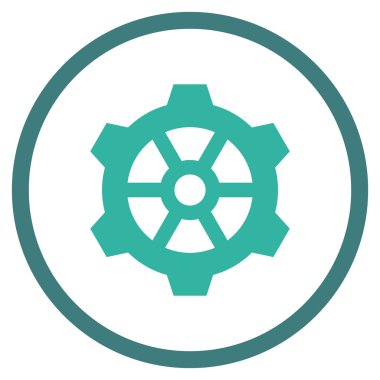 Vites düz vektör yuvarlak simge