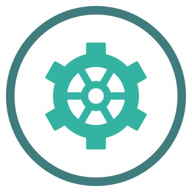 Vites düz vektör yuvarlak simge