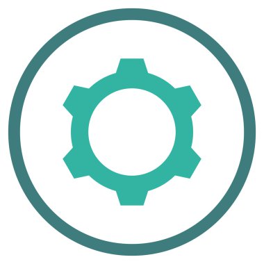 Vites düz vektör yuvarlak simge