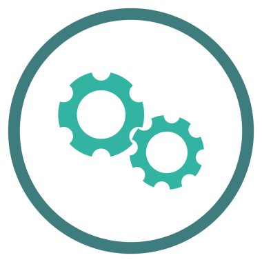 Mekanik Düz Vektör Yuvarlak Simge