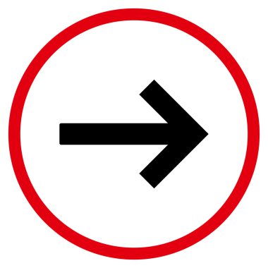 Sağ Ok Düz Vektör Yuvarlak Simge