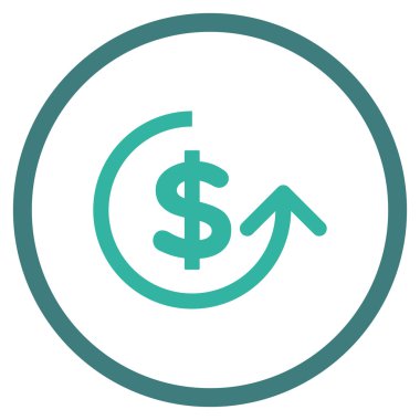 Simgesi ters ibraz düz vektör yuvarlak