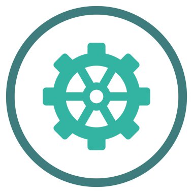 Vites düz vektör yuvarlak simge