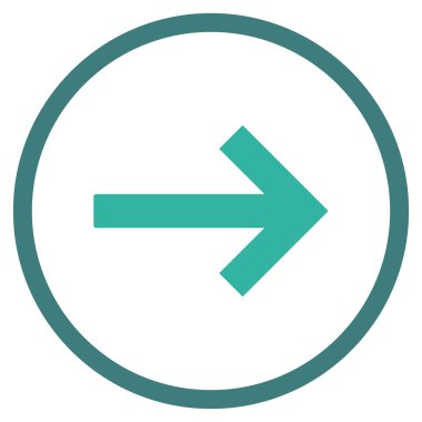 Sağ Ok Düz Vektör Yuvarlak Simge