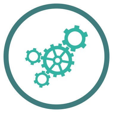 Mekanizması düz vektör yuvarlak simge