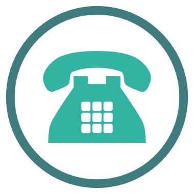 Ton Telefon Düz Vektör Yuvarlak Simge