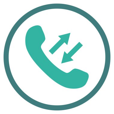 Telefon Konuşma Düz Vektör Yuvarlak Simge