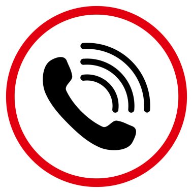 Telefon görüşmesi düz vektör yuvarlak simge