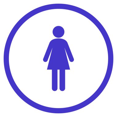Woman Flat Vector Rounded Icon
