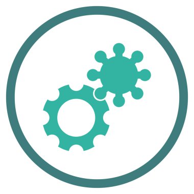 Config Düz Vektör Yuvarlak Simge